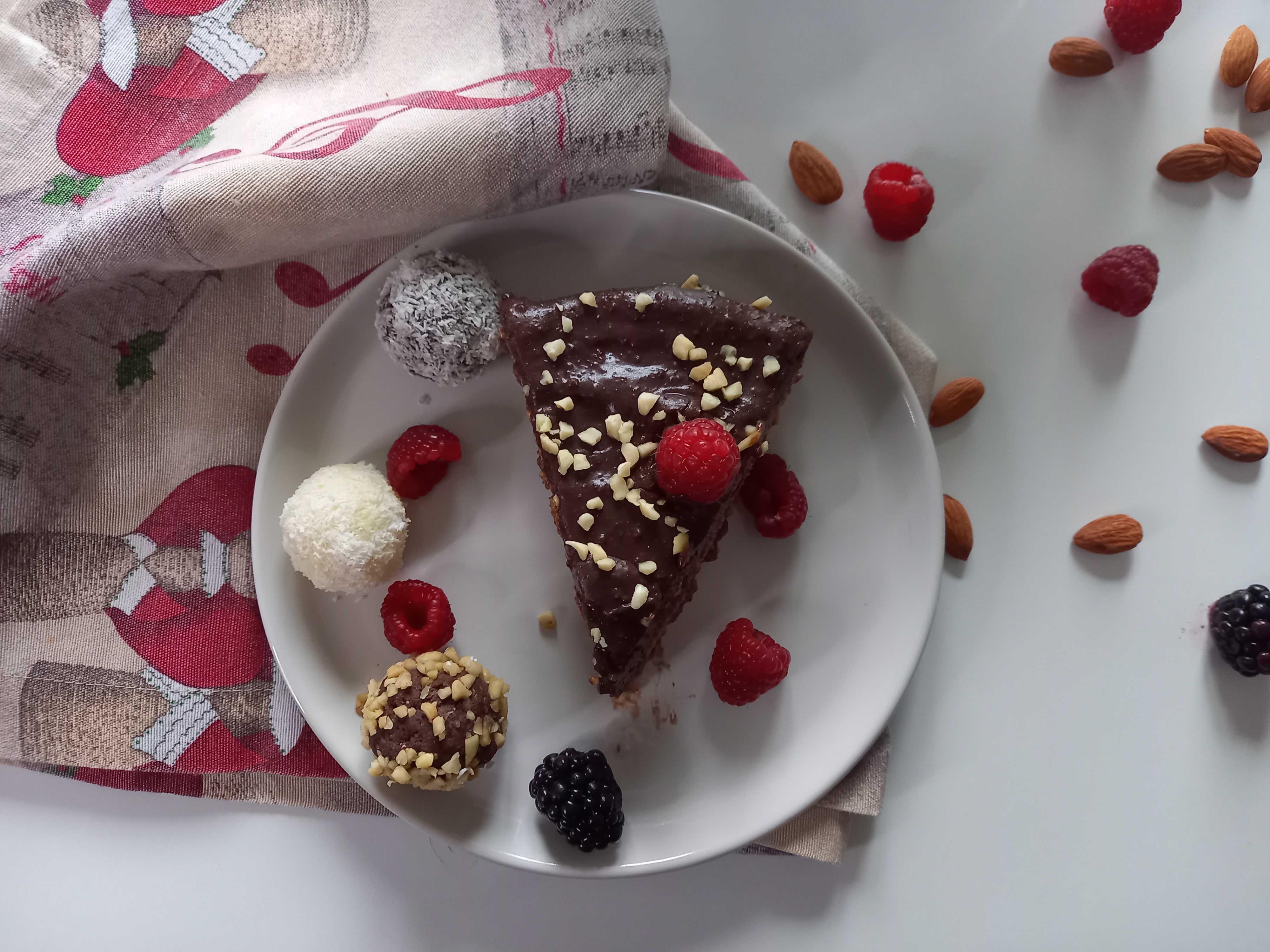 Cake Slice with Bliss Balls